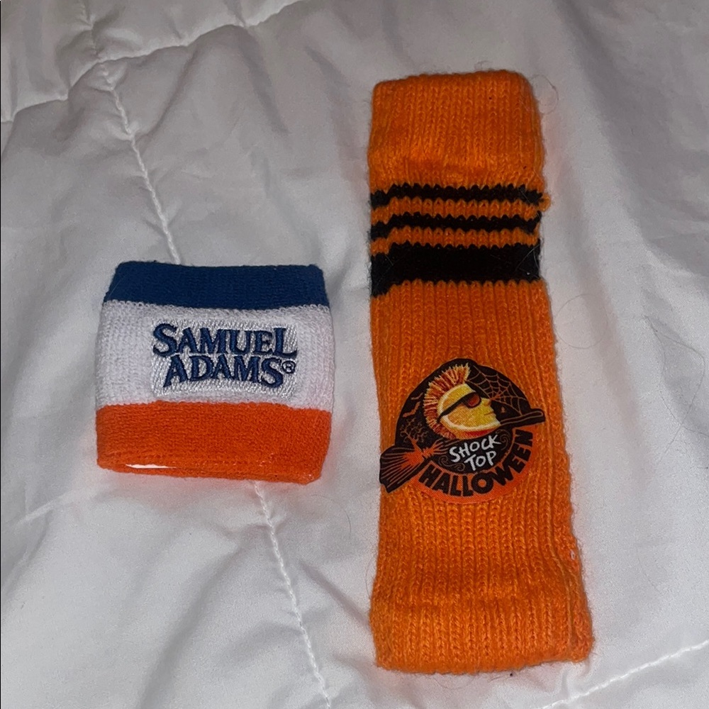 Limited edition SHOCK TOP HALLOWEEN & Sam Adam’s wrist band bar twin peaks bar